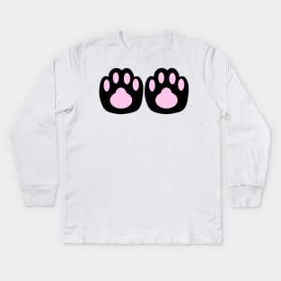 Paw prints Kids Long Sleeve T-Shirt